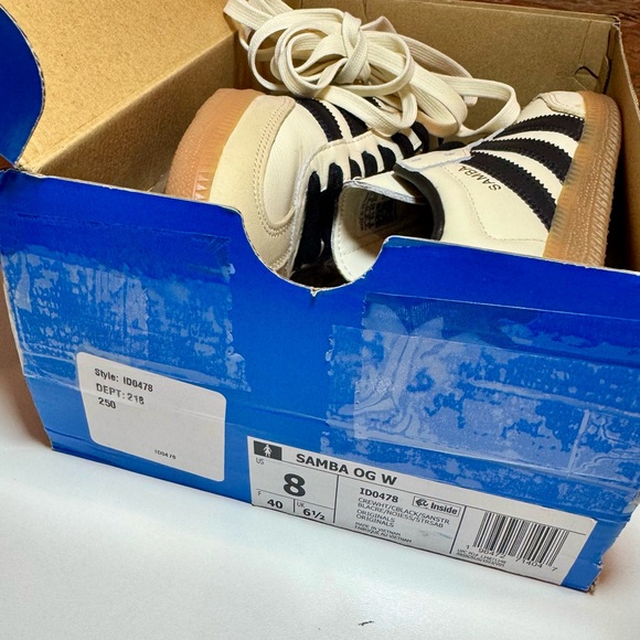 NWT Adidas Samba White and Black Sneakers, Size 8 (men’s 6.5) - Picture 16 of 16